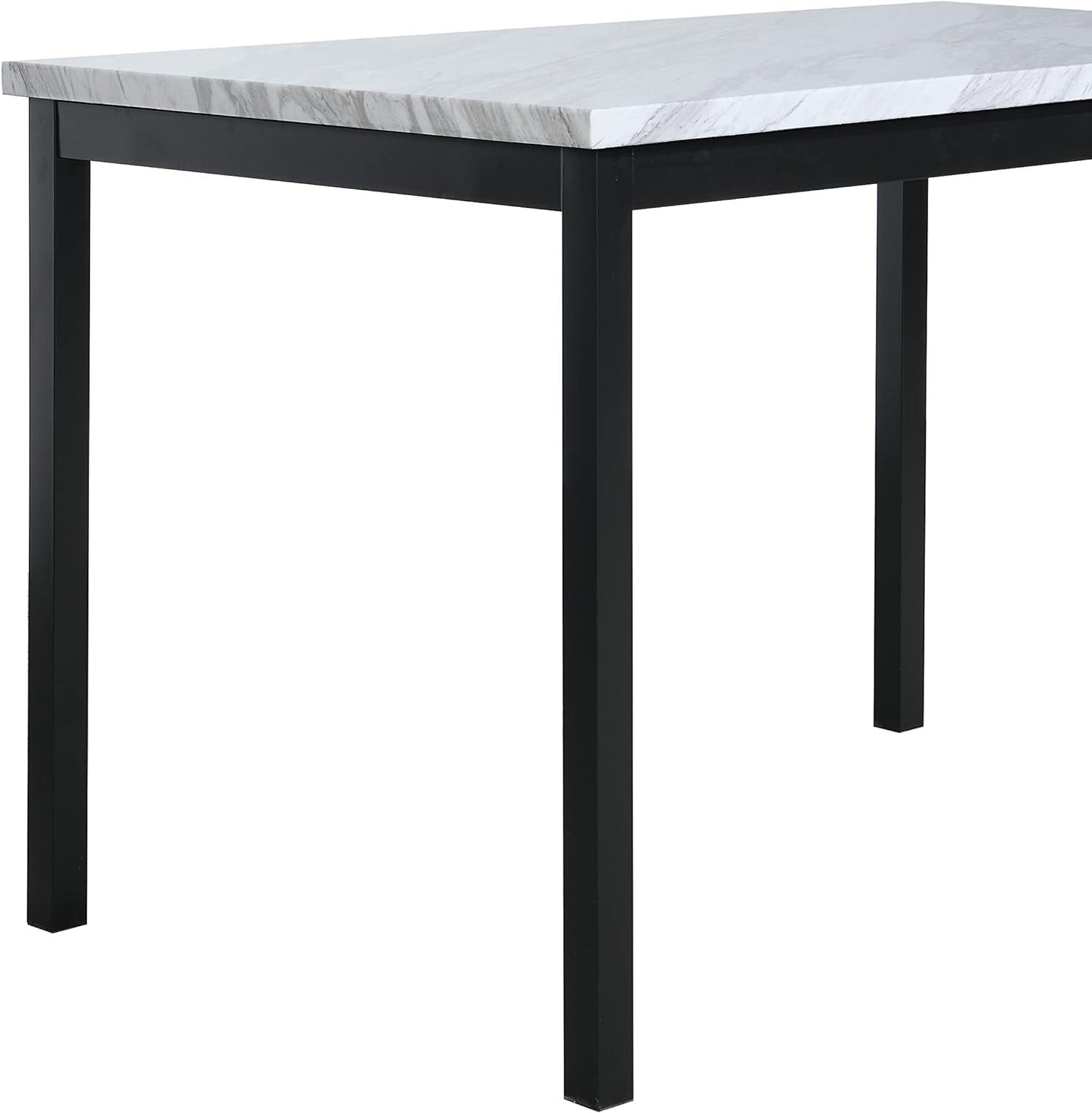 Roundhill Furniture Juego de comedor de metal Citico de 5 piezas con tapa de