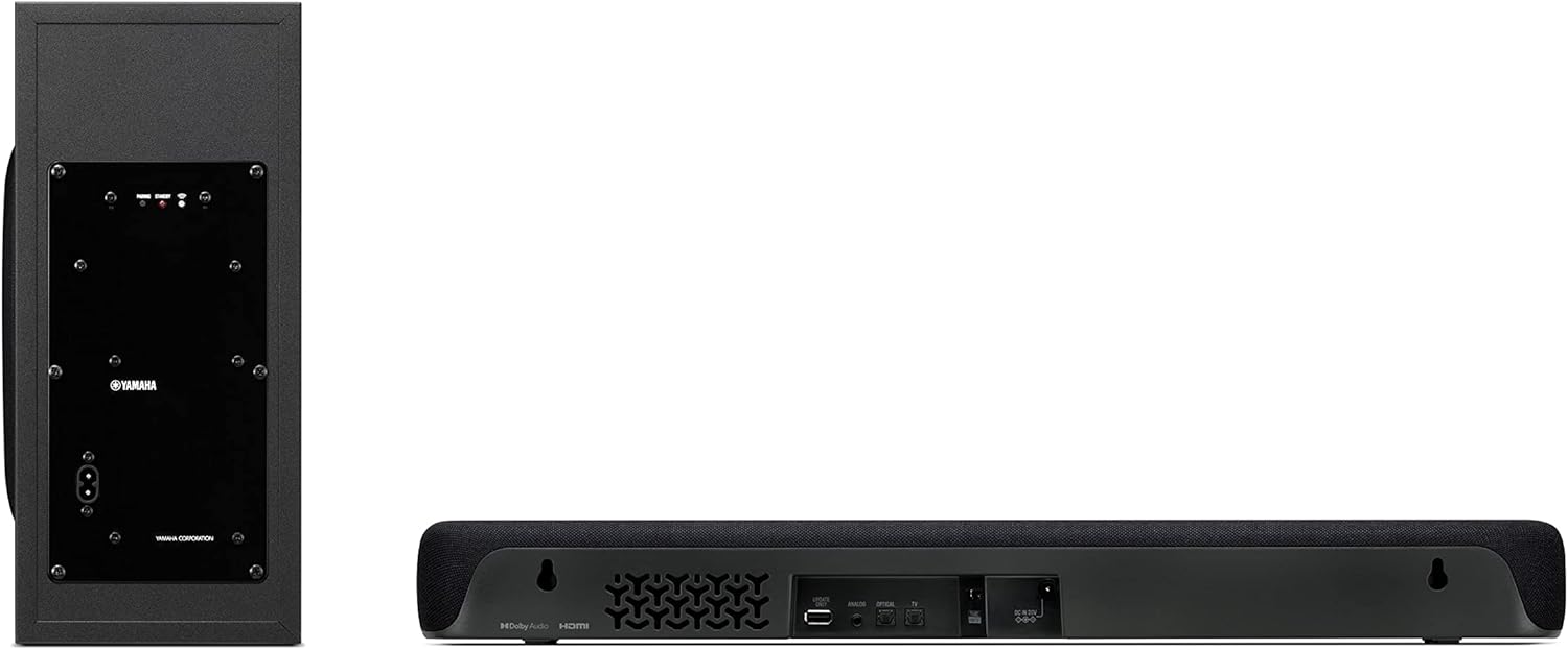 Yamaha Audio SR-C30A - Barra de sonido compacta con subwoofer inalámbrico y...