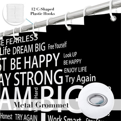 Cortinas de ducha Dream Kids Believe Quotes Be Fearless Dream Big Be Yourself