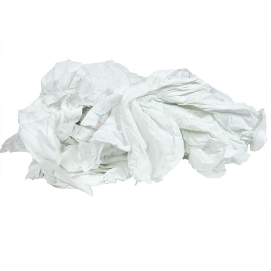 Trapos de sábanas de algodón blanco, prelavados, 40 libras, por