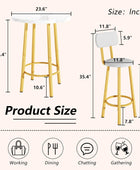 Juego de mesa de comedor de 23.6 pulgadas para 2, mesa de bar redonda y sillas