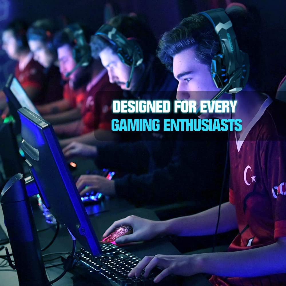 BENGOO Ratón para juegos con cable, ergonómico para computadora portátil gamer,...