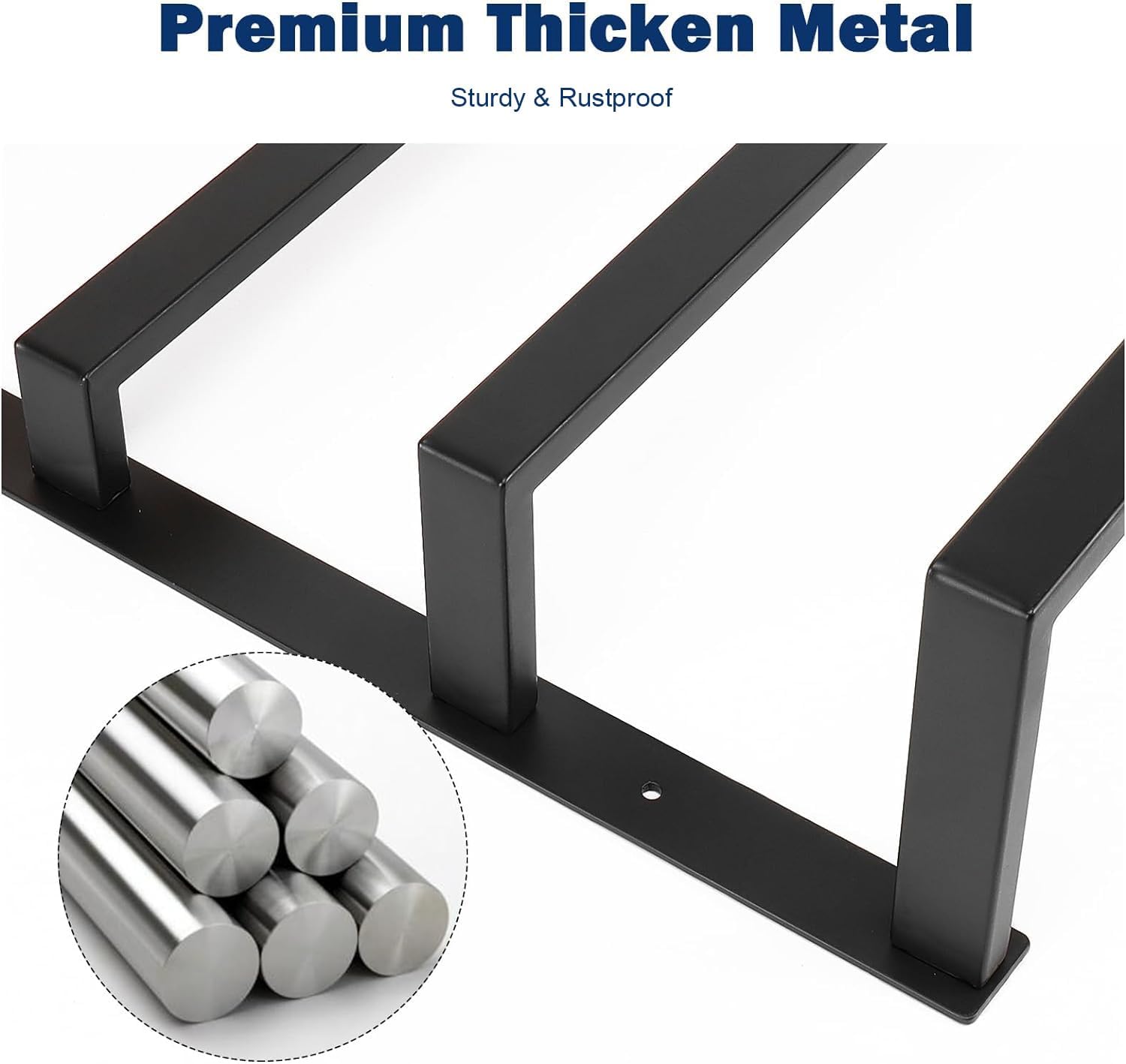 NearMoon Toallero colgante para baño, toallero de metal grueso con estante de...