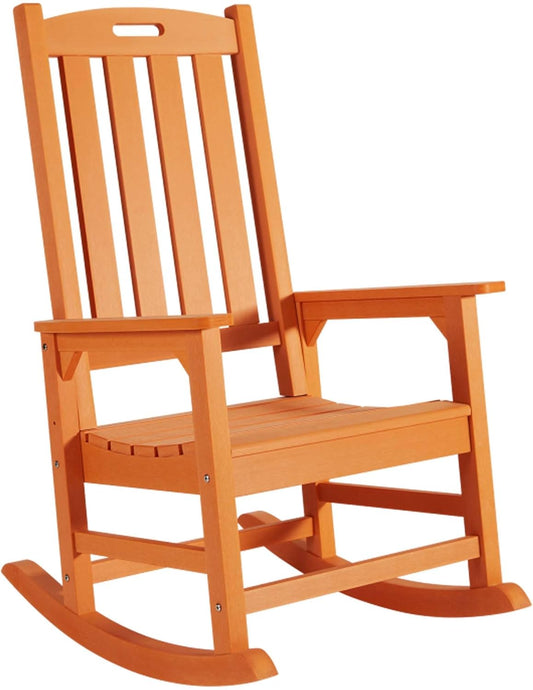 Psilvam Mecedora de gran tamaño para exteriores, con asiento de 21 pulgadas de...