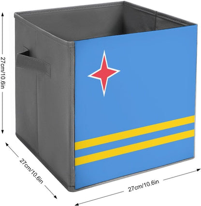 Contenedores de almacenamiento de la bandera de Aruba con asas, cubos...