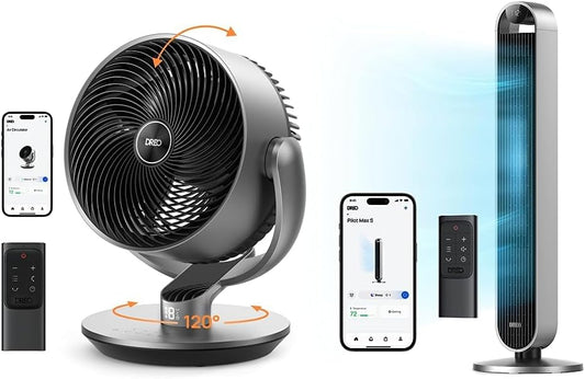 Dreo Ventiladores inteligentes para dormitorio, 11 pulgadas, ventilador...