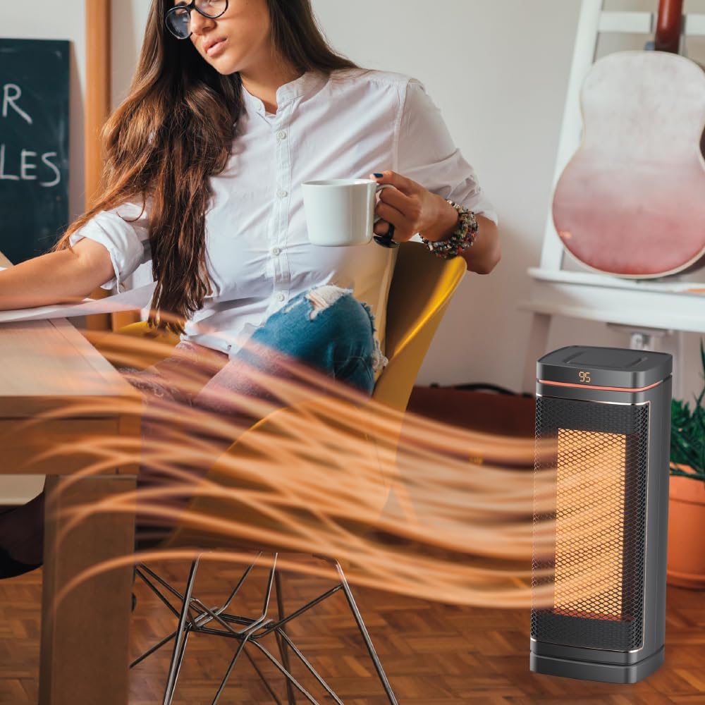 Ontel Handy Heater - Calentador de espacio de torre con núcleo de cobre (1500...