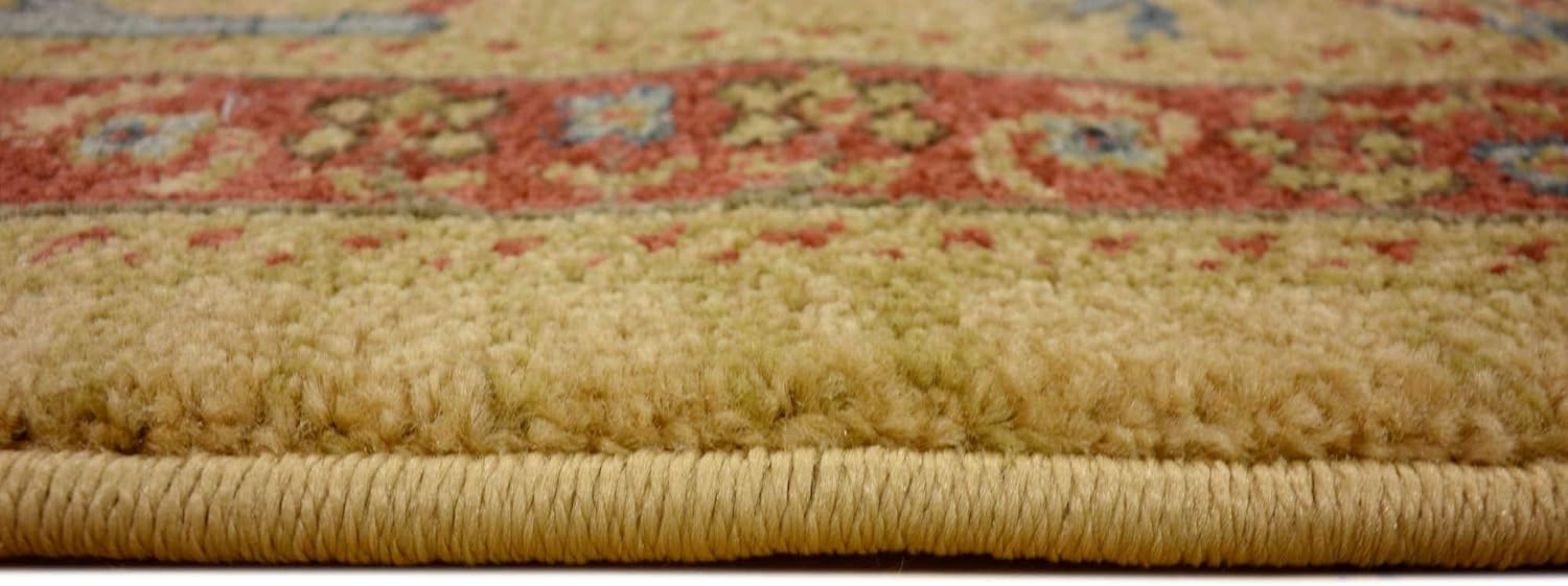 Fars Collection Alfombra moderna de diseño botánico inspirado en tribal, 2 pies