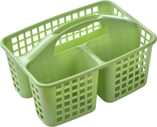 Haundry Cesta de ducha de plástico con 3 compartimentos, organizador portátil...