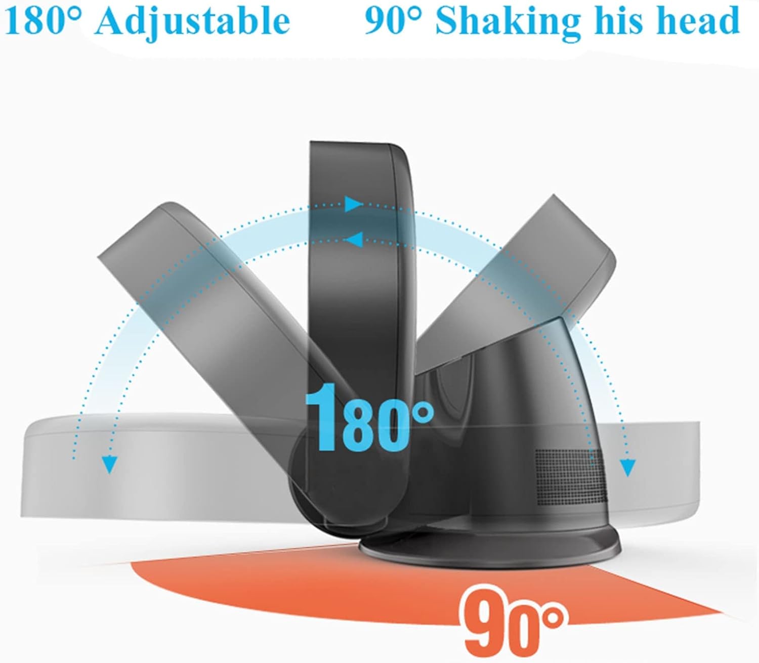 Ventilador de pared sin aspas de 14 pulgadas, 26 Wcontrol remoto, temporizador,...