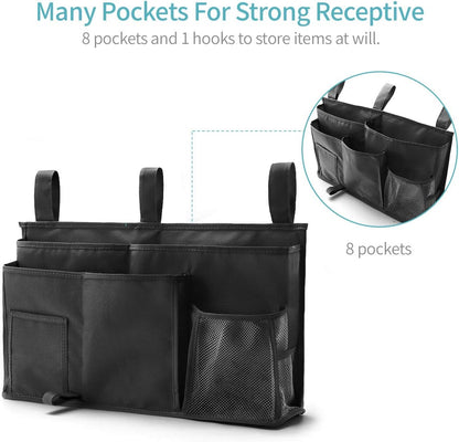 Bseash Organizador colgante de 8 bolsillos de tela oxford 600 D, bolsa de