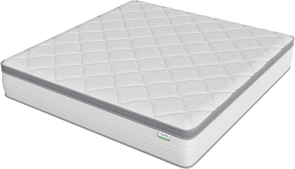 Colchón híbrido Queen de 12 pulgadas con espuma cómoda, colchón de resortes