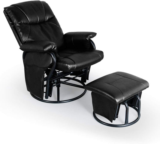 AODAILIHB Juego de sillas mecedoras con silla giratoria otomana de 360,...
