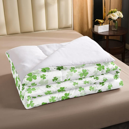 Feelyou Juego de ropa de cama de tréboles y hojas de trébol para niños y...