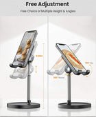 LISEN - Soporte para teléfono celular, ajustable, accesorios para escritorio de...