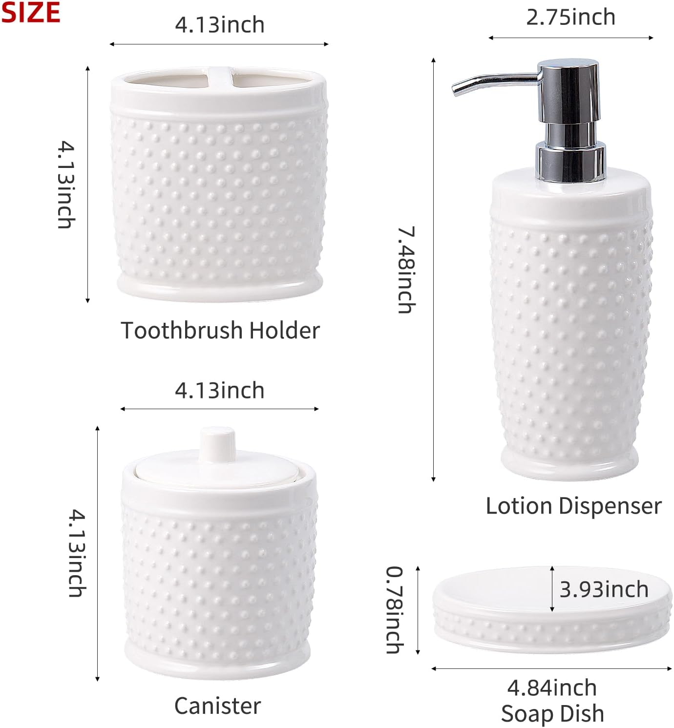 Juego de accesorios de baño, juego completo de accesorios de baño de cerámica...