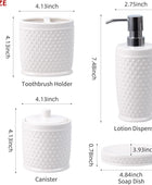 Juego de accesorios de baño, juego completo de accesorios de baño de cerámica...