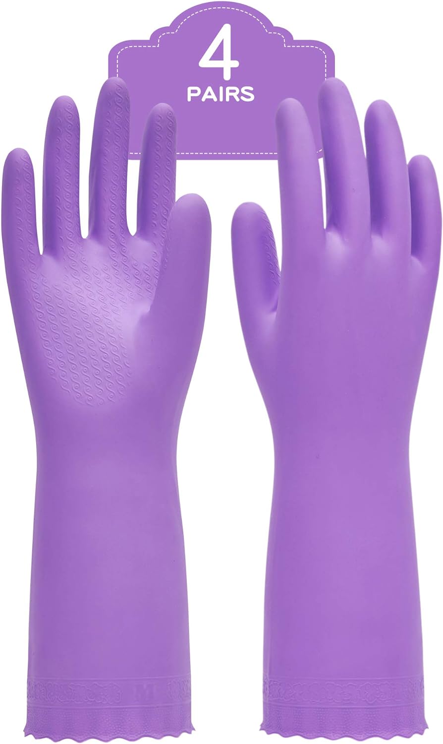 Paquete de 2 y 4 guantes afelpados para el hogar.