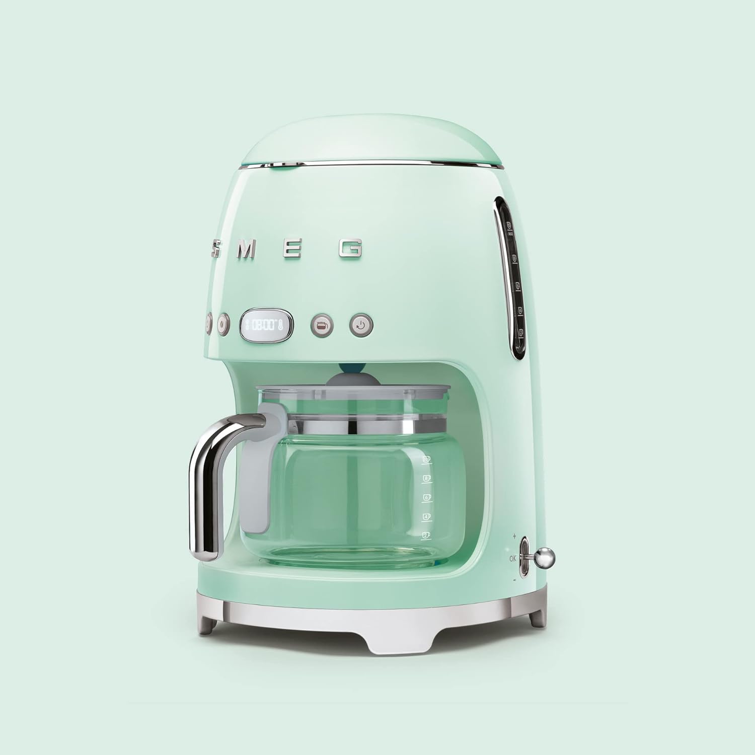 Smeg 1950's - Cafetera programable de 10 tazas, estilo retro