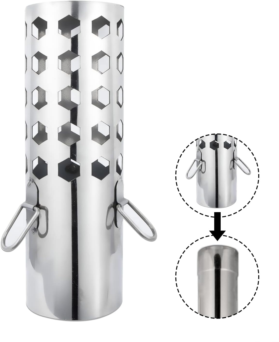 SoloWilder Tubo de estufa de leña Spark Arrestor Male Head Version 2.36