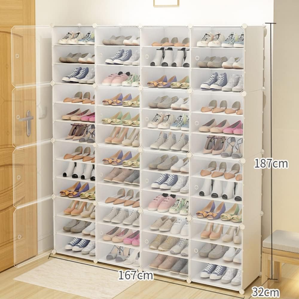 Zapateros independientes para almacenamiento de zapatos, 16 cubos, organizador