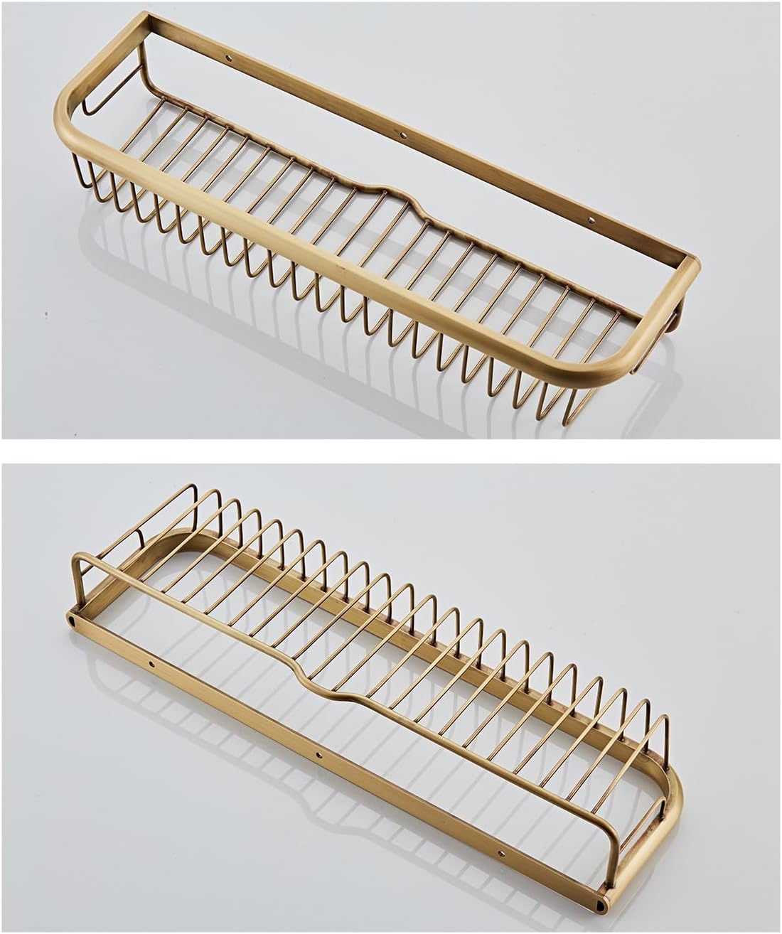 Estante de baño de latón antiguo organizador de ducha Caddy montado en la pared...