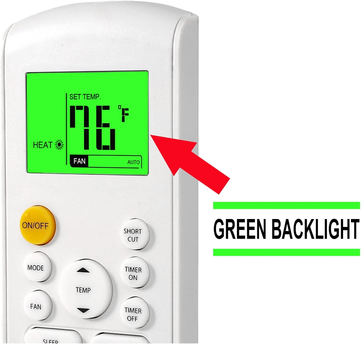 Mando a Distancia de Repuesto para Midea MUE-18HRFN1-QRD0 MUE-24HRFN1-QRD0...