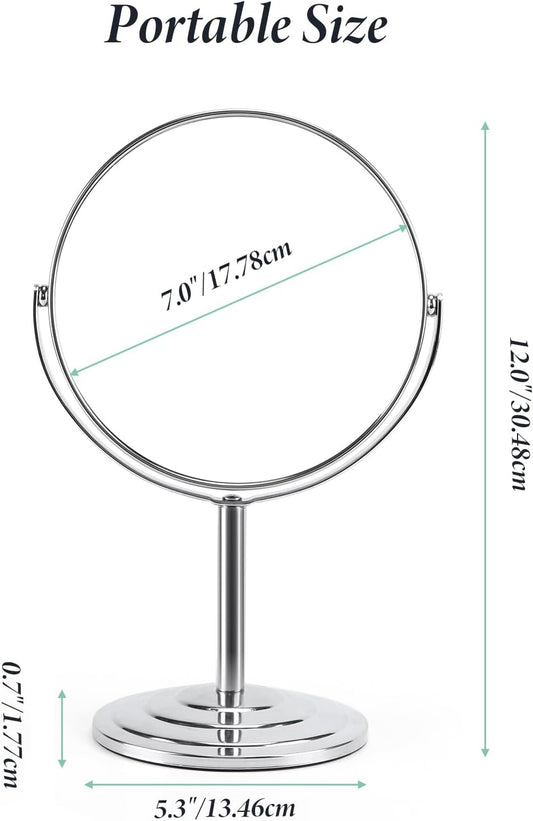 Schliersee Espejo de maquillaje con aumento de 7 pulgadas, rotación de 360,...