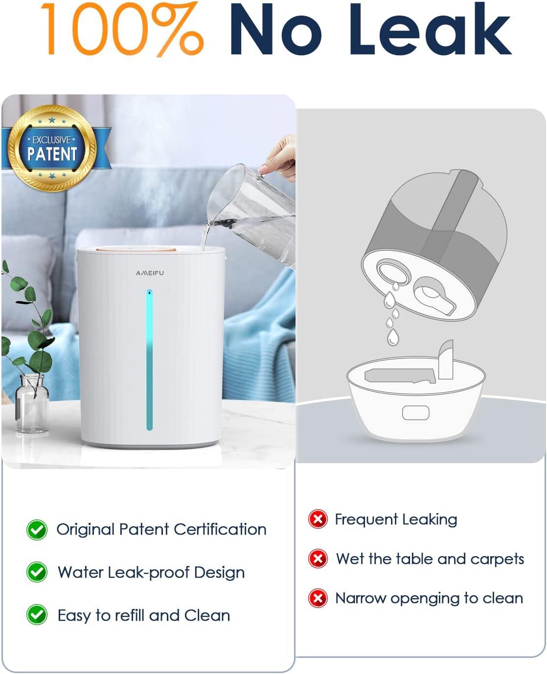 Humidificadores mejorados de 6.5L para habitaciones grandes, humidificadores