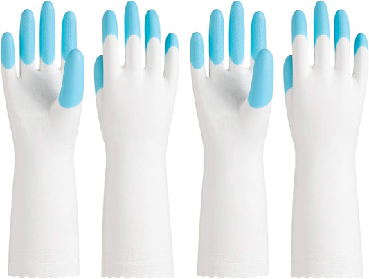 2 pares de guantes reutilizables para el hogar, guantes de PVC para