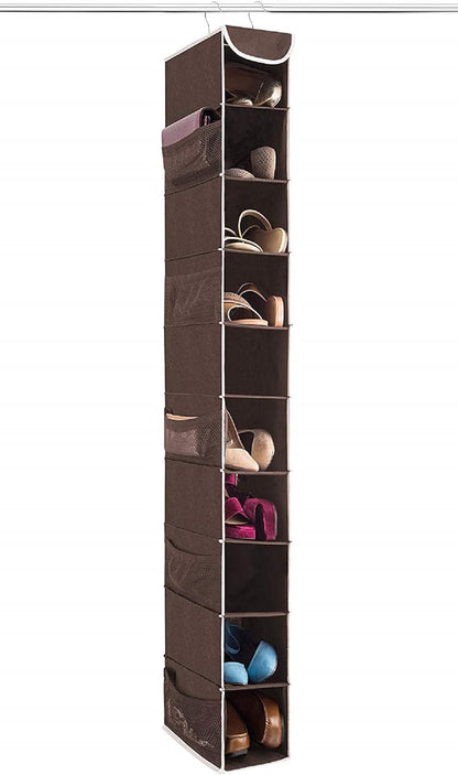 Organizador de zapatos colgantes Zober 10-Shelf, porta zapatos para armario -...