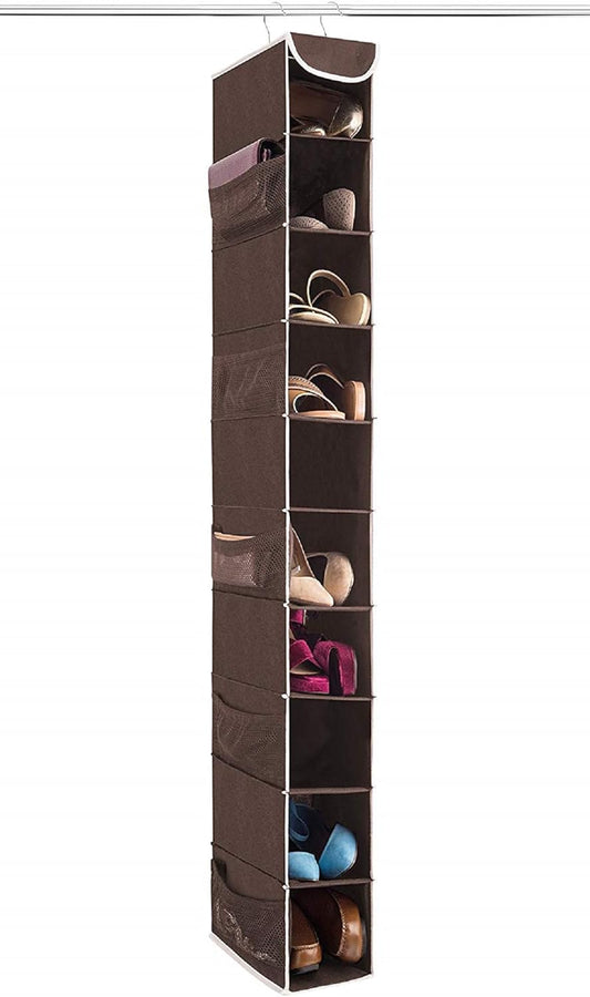 Organizador de zapatos colgantes Zober 10-Shelf, porta zapatos para armario -...