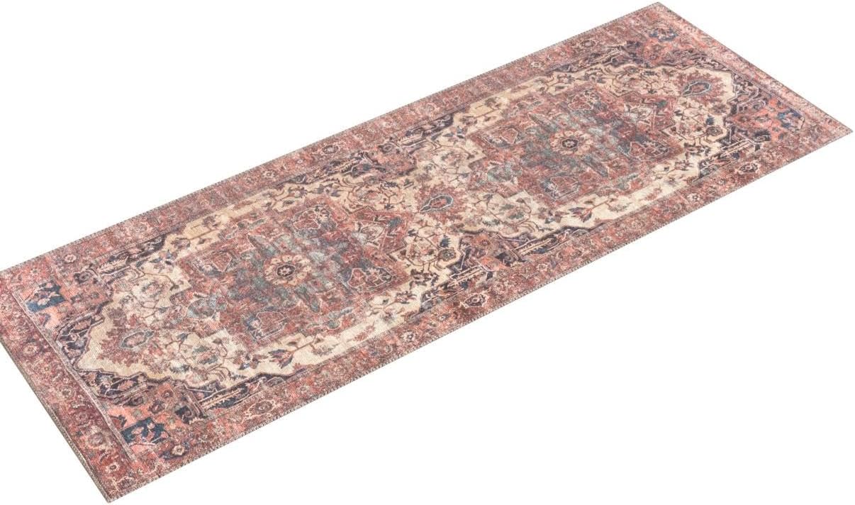 Bloom Rugs - Tapete tradicional para el pasillo, lavable y antideslizante, para...