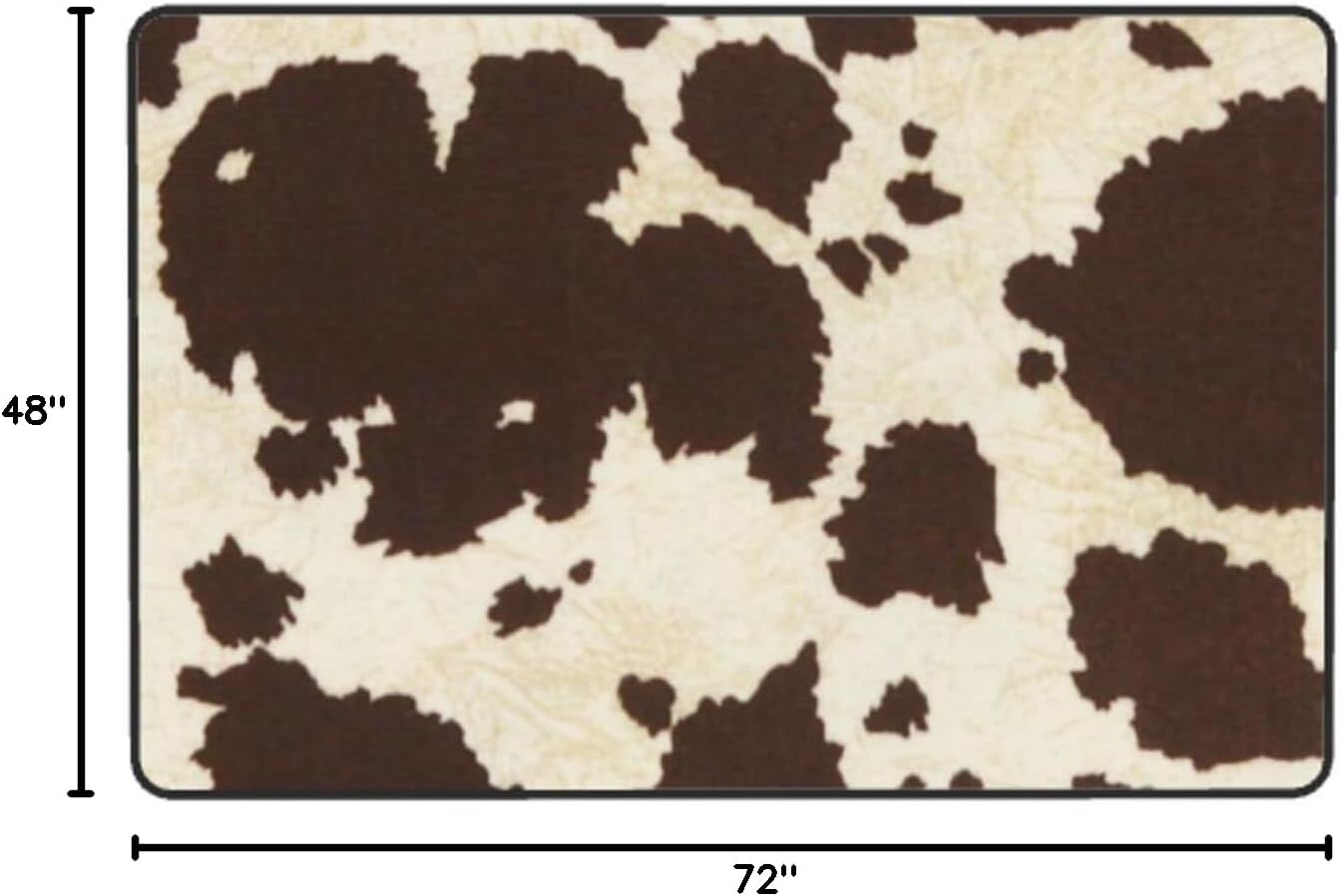 Alfombras con estampado de piel de vaca para sala de estar, 4 x 6 pies,...