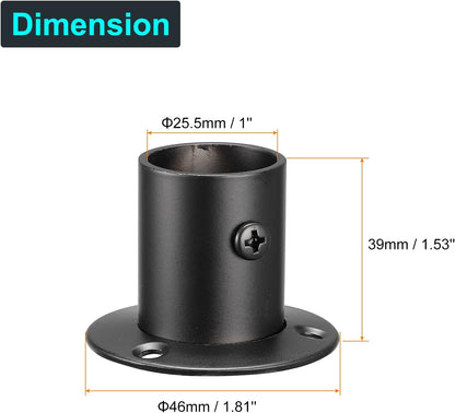 uxcell Soporte de barra de acero inoxidable de 1 pulgada de diámetro con