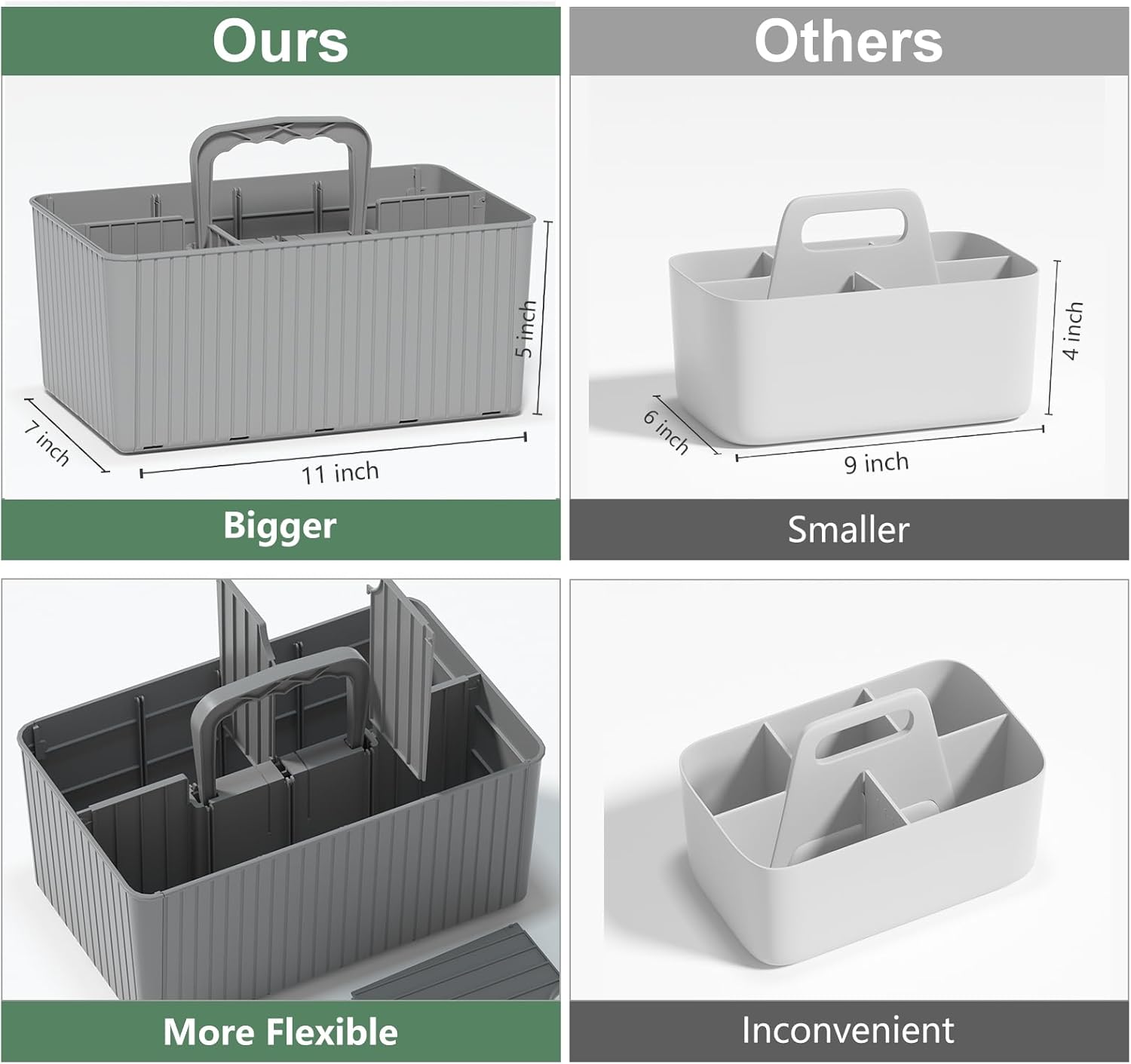 Organizador portátil de plástico para ducha, organizador de baño y...