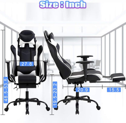 Best Home Silla reclinable para videojuegos de PC, silla ergonómica de...