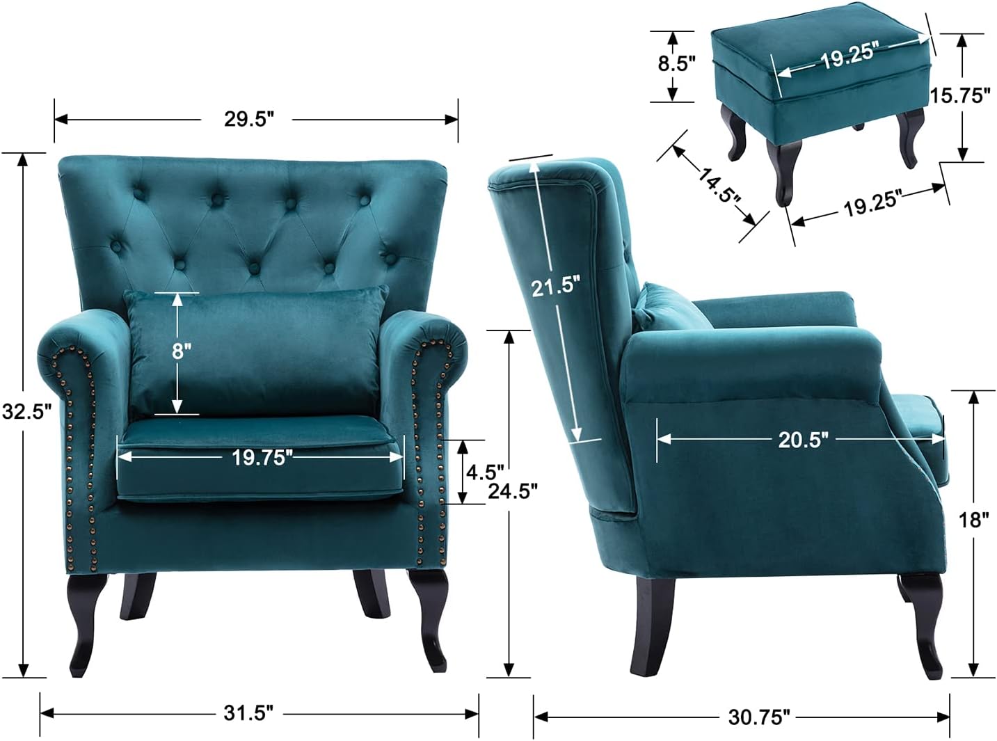 Silla decorativa moderna de mediados de siglo, sillón tapizado, cómodo sofá...