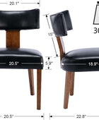 VESCASA Sillas de comedor tapizadas con patas de madera, sillas de comedor...