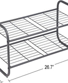 MAX Houser Zapatero de metal de 2 niveles, organizador de almacenamiento de...