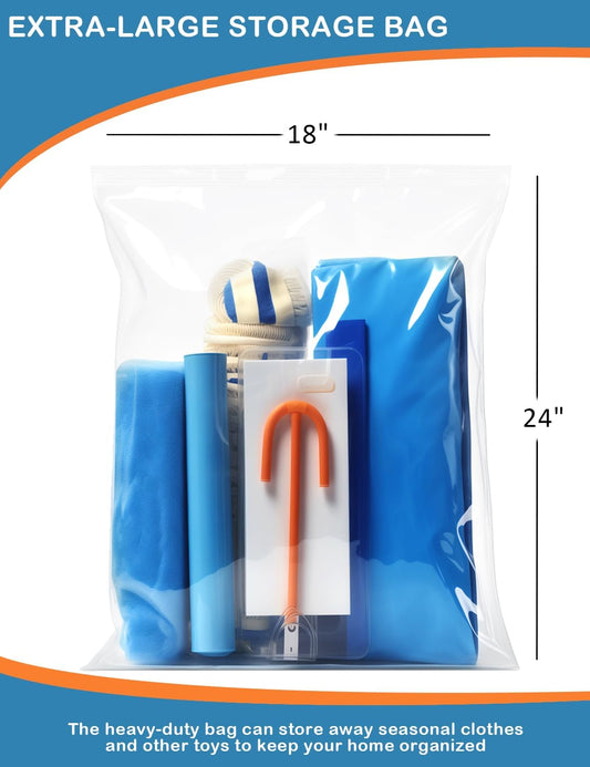 Paquete de 25 bolsas de plástico grandes para almacenamiento, bolsas...