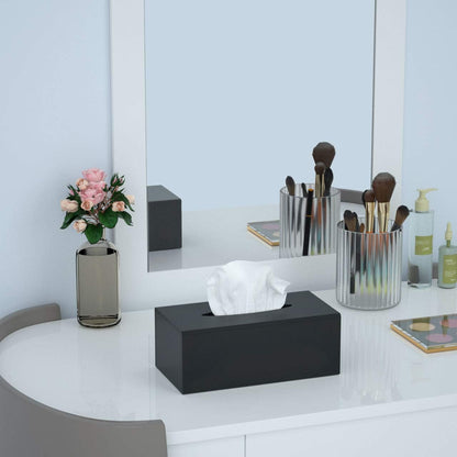 Funda de acrílico para caja de pañuelos, dispensador rectangular para baño,