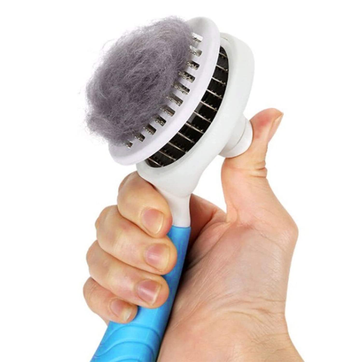 Cepillo deslizante de autolimpieza para gatos, cepillo de gato amigable con la...