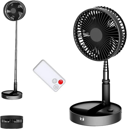 Ventilador de escritorio y mesa, plegable con temporizador de control remoto,