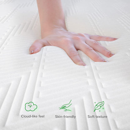 Colchón individual de espuma viscoelástica de gel de 10 pulgadas, tamaño
