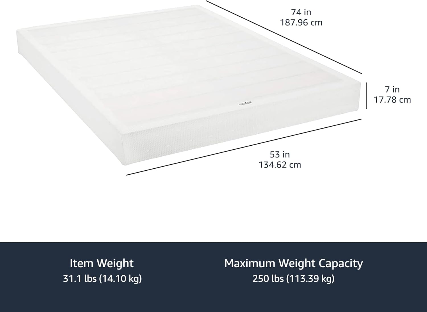 Tienda Basics Base de cama con somier inteligente, base de colchón de 7