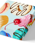 Erosebridal Juego de ropa de cama con diseño de rosquilla, funda de edredón de...