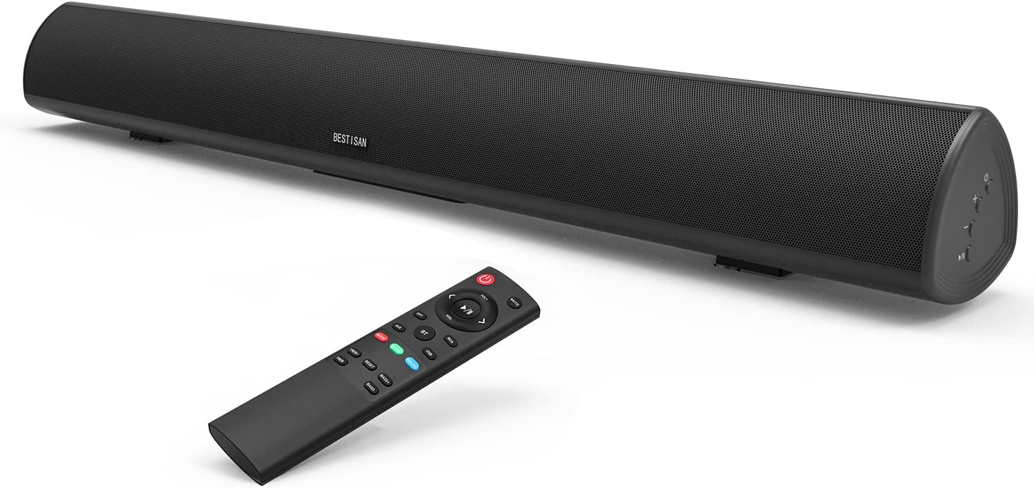 BYL - Barra de sonido, con cable y Bluetooth 5.0  Altavoz inalámbrico para TV...