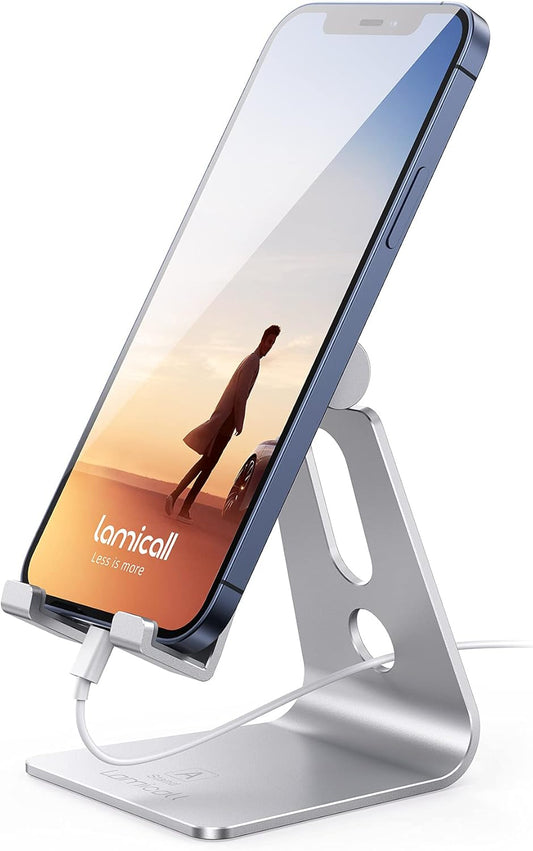 Lamicall Soporte de teléfono universal ajustable., Plateado