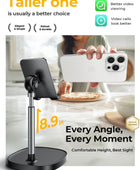 LISEN - Soporte para teléfono celular, ajustable, accesorios para escritorio de...